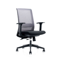 Chaises roulantes de bureau ergonomiques pivotantes pour personnel, visiteurs et formation, avec revêtement en tissu et fonction de réglage en hauteur