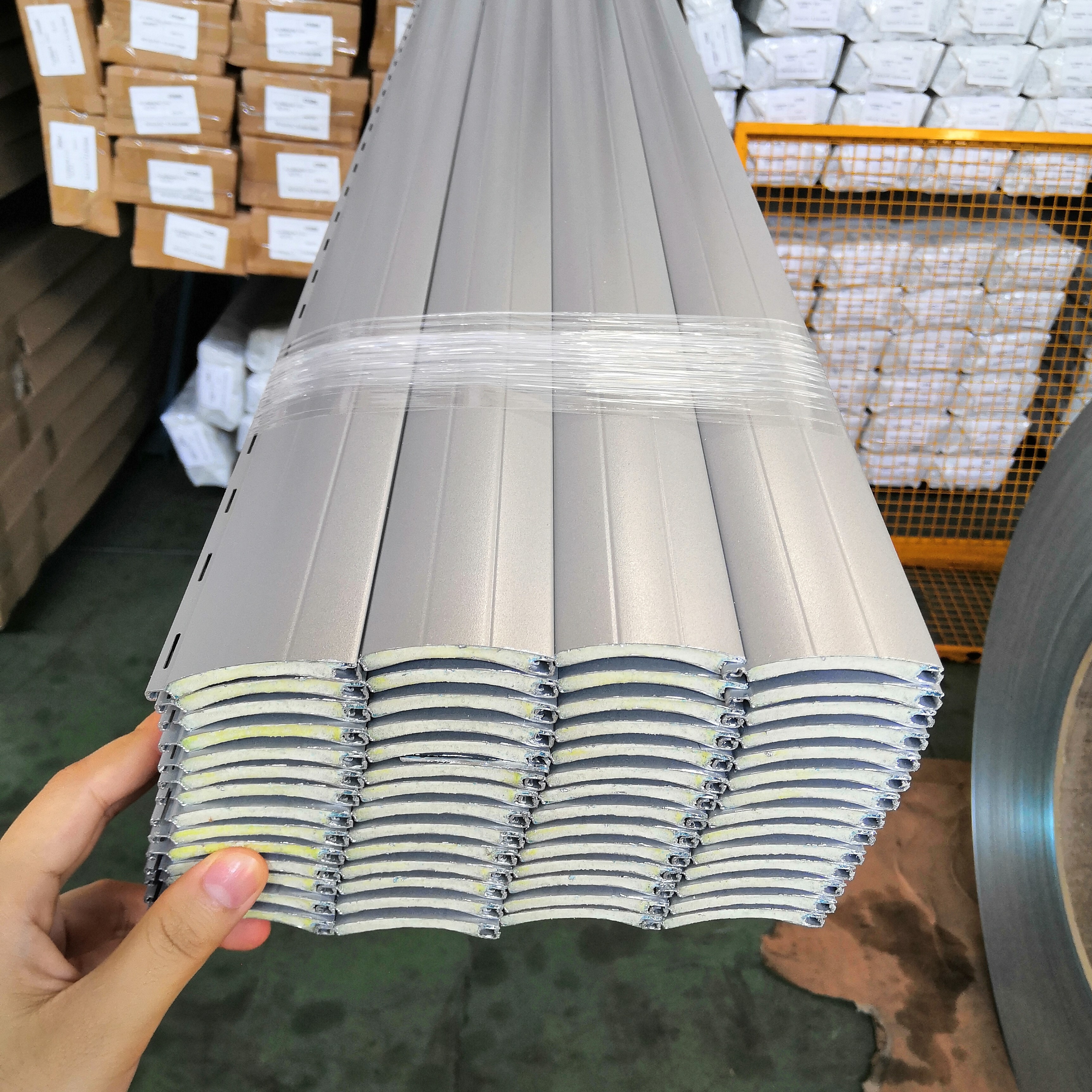 WHOLESALE 45MM ALUMINUM SLAT WITH FOAM INSIDE FOR ROLLING SHUTTERS