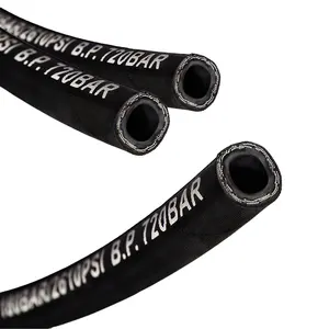 400 bar EN 857 2SC steel wire reinforced hydraulic hose with compact structure high quality oil resistant synthetic rubber hose