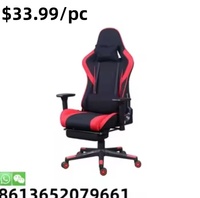 Chaise de jeu ergonomique en cuir PU réglable pour ordinateur à bas prix avec appui-tête
