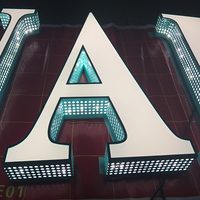 Enseigne Lettre Lumineuse à Boîtier Métallique LED COSUN Personnalisée, Alphabet Lumineux 3D Publicitaire