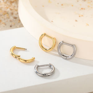 Lingchee D forma nariz anillos De Titanio tabique ASTM F136 titanio cuerpo Piercing Joyería Al por mayor segmento con bisagras anillo - Product Image 3