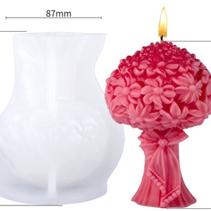 Molde de Silicona para Velas con Forma de Ramo de Rosas para el Día de San Valentín, Decoración del Hogar, Vela Aromática, Reutilizable y Ecológica - Product Image 6