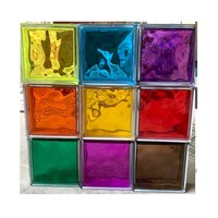 Fournisseurs de blocs de verre rectangulaires, blocs de verre de construction creux multicolores, blocs de verre décoratifs ignifuges pour cloison