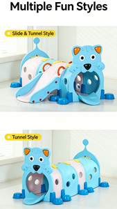 Équipement de terrain de jeux intérieur commercial avec <span class=keywords><strong>tunnel</strong></span> de jeu en plastique vibrant et piscine à balles pour le divertissement des enfants - Product Image 6