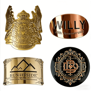 Étiquettes pour bouteilles, étiquettes pour l'emballage, logo pour bougie, étiquettes métalliques personnalisées en relief 3D, autocollants personnalisés imperméables - Product Image 1