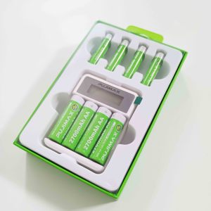 PUJIMAX Color Box Package AA AAA 4 Slots <strong>1</strong>.2V NMH <strong>Rechargeable</strong> <strong>Batteries</strong> Charger AA 2700mAh AAA 1100mAh <strong>Battery</strong> With Charger - Product Image 5