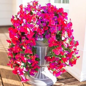 Faux bouganville fiori artificiali <span class=keywords><strong>piante</strong></span> per la decorazione di primavera all'aperto fiori di seta lungo trascinamento viti imballaggio personalizzato - Product Image 3