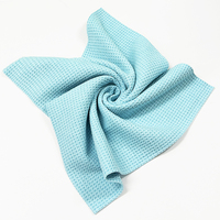 Lot de 3 torchons de cuisine en microfibre gaufrée personnalisables pour adultes, sans peluches, absorbants, écologiques et à séchage rapide