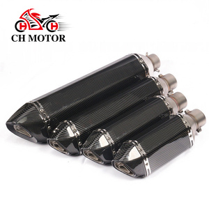 Tuyau d'échappement universel pour <span class=keywords><strong>moto</strong></span> 38-51 mm avec silencieux 310/370/470/570 mm en acier inoxydable pour VTT et <span class=keywords><strong>moto</strong></span> de route - Product Image 1