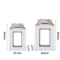 Tall White Corrugated Paper Box with Window