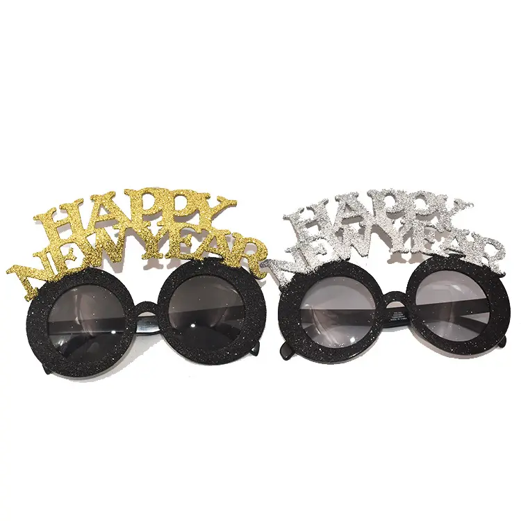 Novelty Happy New Year Funny Glasses Frame Sunglasses Funny Party Eyeglass New Years Eve For Night Club Party Gifts