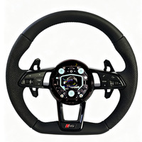 Volant en cuir perforé sur mesure pour Audi Lamborghini avec palettes de commande ZC-TT-P113