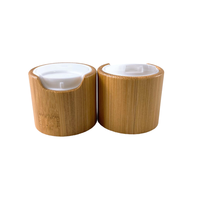 Couvercles à vis en bois de bambou en bois pour bouteille de parfum Emballage cosmétique en bois de bambou véritable Bouchon de disque en bambou naturel