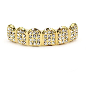 Nouvelle Tendance 2026 : Ensemble Grillz Plaqué <span class=keywords><strong>Or</strong></span> 18K Anti-ternissement avec Zircons Cubiques – Bijoux Dentaires Hip Hop pour Halloween – Vente <span class=keywords><strong>en</strong></span> Gros - Product Image 2
