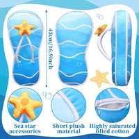 Neues Kreatives Flip-Flop-förmiges Dekokissen, Sommerliches Strand-Flip-Flop Plüschkissen für Zuhause, Sofa, Couch und Schlafzimmer-Dekoration