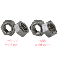 DIN929 acier au carbone trois points point de soudure hexagonale écrou de soudage soudage Projection M3 M4 M5 M6 M8 M10 M12 M14 M16 écrou à souder hexagonal