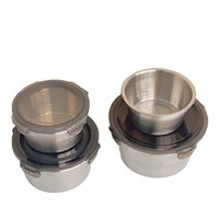 Nouvelle boîte à lunch moderne pour dortoir, en acier inoxydable de qualité alimentaire, avec couvercle en plastique à boucle ronde scellée, pour conserver la fraîcheur, 1-3L