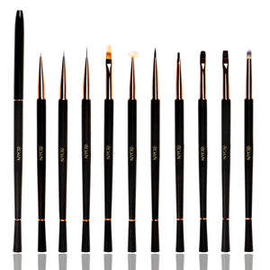 Pincel <span class=keywords><strong>de</strong></span> Arte <span class=keywords><strong>de</strong></span> <span class=keywords><strong>Uñas</strong></span> BQAN 2022 con Mango Largo <span class=keywords><strong>de</strong></span> Madera <span class=keywords><strong>de</strong></span> Palisandro, Pincel Plano para Delineado <span class=keywords><strong>de</strong></span> Flores, Mini Pincel Plano para Gel - Product Image 3