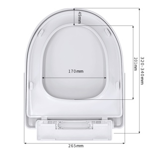 ชุดฝารองนั่งชักโครกสีขาวสำหรับเด็กและผู้ใหญ่ ป้องกันแบคทีเรีย ทนทาน พร้อมฝารองนั่งแบบปิดนุ่มนวล และกลไกถอดประกอบได้อย่างรวดเร็ว - Product Image 5