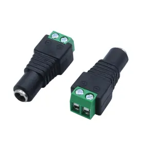 Screw Plug Adapter 2 pin CCTV 12V DC Male Connector 5.5 x 2.1 mm socket female 5.5m dc power jack