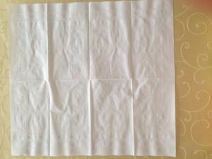 Serviettes et serviettes en papier recyclé blanc jetables 3 plis personnalisables style sac pour les boissons et les restaurants - Product Image 4