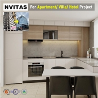 Fabricant d'armoires pour appartements à Foshan, meubles de cuisine sur mesure pour les logements multi-familiaux
