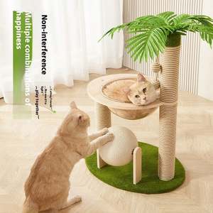 Kinghon - Rascador para Gatos Grande con Árbol de Coco Integrado, Nido de Sisal y Columna de Rascado para Gatitos, Diseño que Ahorra Espacio - Product Image 3