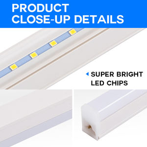 Tube carré en plastique intégré 18W SMD2835 T5 avec interrupteur DIP 3CCT, longueurs 2ft, 3ft, 4ft, pour entrepôt et atelier - Product Image 3