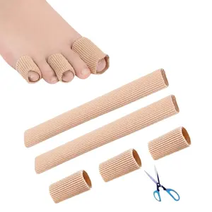Aplikator pelindung jari kaki kain, penghilang kalus jagung, korektor ibu jari, alat pedikur, pereda nyeri, tabung, perawatan kaki