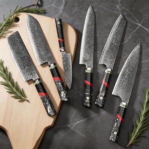 Cuchillo Sujihiki de Damasco Personalizado de Fábrica, Cuchillo Japonés para Cortar Sashimi, Mango de Resina de Lujo, OEM ODM para Restaurantes de Sushi, HORECA - Product Image 2