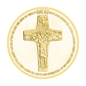 <span class=keywords><strong>Moneda</strong></span> Conmemorativa <span class=keywords><strong>del</strong></span> 266.º <span class=keywords><strong>Papa</strong></span> de la Iglesia Católica, <span class=keywords><strong>Papa</strong></span> Francisco, <span class=keywords><strong>Moneda</strong></span> de Recuerdo Bañada en Oro - Product Image 4