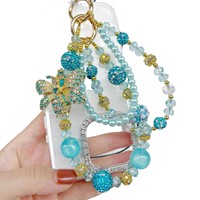 Porte-clés haut de gamme en métal, pendentif pour téléphone portable, anneau porte-clés, porte-clés de voiture, sangle de téléphone portable, pendentif de sac