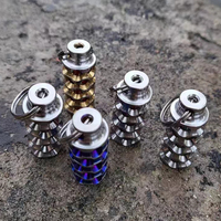 Tc4 titanium edc titanium tritium gas bouteille de signal de survie en plein air