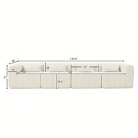 Échantillon de canapé modulaire en tissu performant pour mobilier de réception compressé, pour l'approvisionnement en gros, avec livraison gratuite