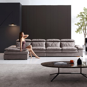 Divano ad <span class=keywords><strong>angolo</strong></span> a forma di L imbottito in tessuto modulare regolabile di vendita caldo - Product Image 5