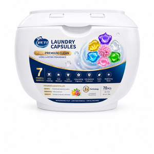 Laundry <b>Detergent</b> Pods 70 Count 7 in 1 Premium Clean Anti-Bacterial Color Protection Floral Fruity Fragrance for Automatic Mach - Product Image 5