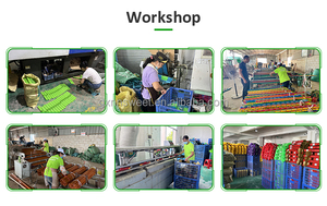 Brosse à balai en plastique à poils droits en fibres douces avec manche en métal pour jardin - Product Image 6