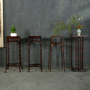 Chinese Style Bamboo Incense Stand Flower Pot Rack Storage Shelf Floor Standing Antique Design Living Room Balcony Decor - Product Image 2