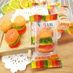 OEM Gostoso Hamburger-Shaped Kosher Gummy <span class=keywords><strong>Candy</strong></span> Frutado Flavored Jelly em Embalagem Caixa 3D Hamburger Sweets - Product Image 3