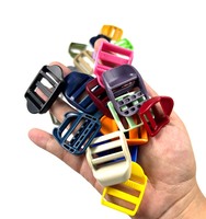 Fourniture de boucles de ceinture réglables en plastique coloré de 20 mm et 25 mm, boucles de glissière en plastique pour sangle de sac à dos