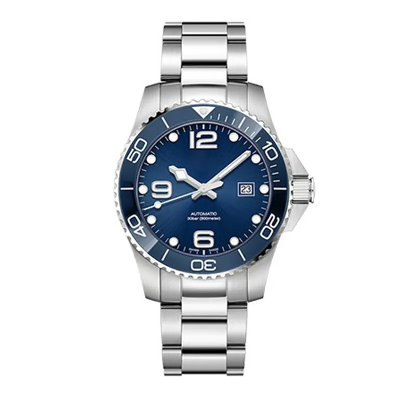 นาฬิกาดิจิตอลระบบแซฟไฟร์หน้าปัดสีน้ำเงิน,นาฬิกาผู้ชายสุดหรูเคลื่อนไหวญี่ปุ่น Miyota 8215อัตโนมัติ