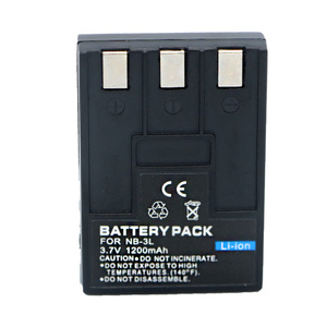 3.7V 1200mAh Noir applicable à Canon <span class=keywords><strong>IXUS</strong></span> NB3L batterie applicable à batterie Canon NB-3L appareil photo numérique batterie au lithium - Product Image 1