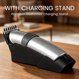Tondeuse à cheveux professionnelle PRITECH avec base de charge, tondeuse sans fil pour hommes, machine à couper les cheveux avec 5 peignes de guidage et adaptateur - Product Image 4