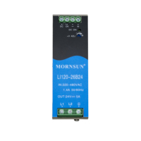 Mornsun 120W Din Rail Alimentation sans interruption AC DC Système de surveillance central Chargeur de batterie Alimentation à découpage 12V