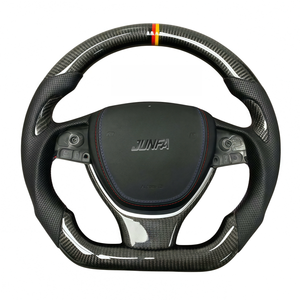 JUNFA para Serie 5 Serie 7 2010-2016 F10 F18 <span class=keywords><strong>GT</strong></span> 525 530 Volante Deportivo de Cuero y Fibra de Carbono Forjada en Forma de F1 - Product Image 5