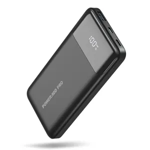 Индивидуальные Оптовые тонкие USB C 10000 мАч Power Banks Быстрая зарядка портативное зарядное устройство Power Bank 10000 мАч