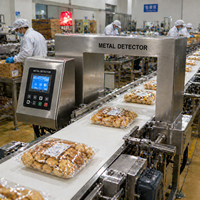 Détecteur de métaux multi-fréquences pour convoyeur, pour l'industrie alimentaire, avec élimination automatique des effets des matériaux et détection haute sensibilité