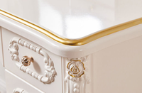Table de toilette européenne, table de maquillage pour chambre principale, bois massif, crème, princesse, armoire de rangement haut de gamme