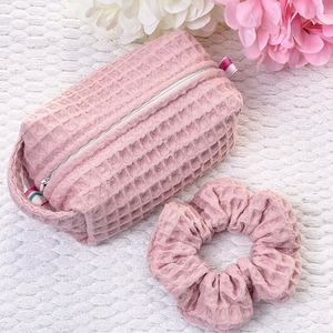 Bolsas de Maquillaje Personalizadas, Ecológicas, de Gran Capacidad, para Mujer, Bolsa Organizadora de Cosméticos de Viaje, de Algodón, Regalo para Damas de Honor, Portátil, con Cierre - Product Image 2